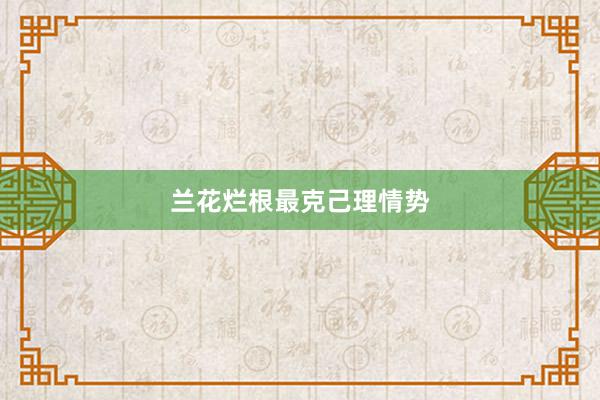 兰花烂根最克己理情势